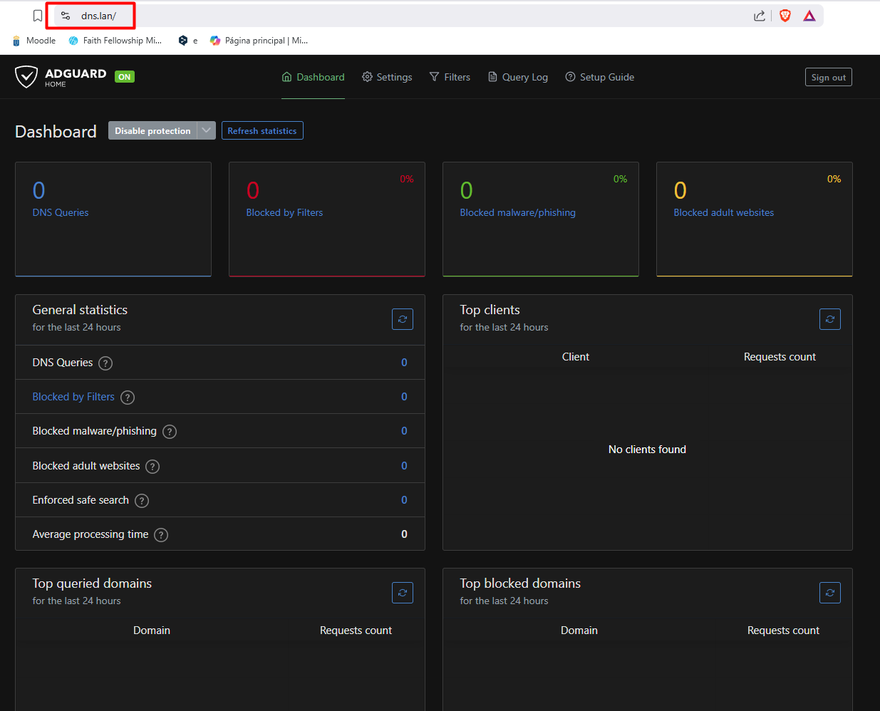Acceso a la interfaz