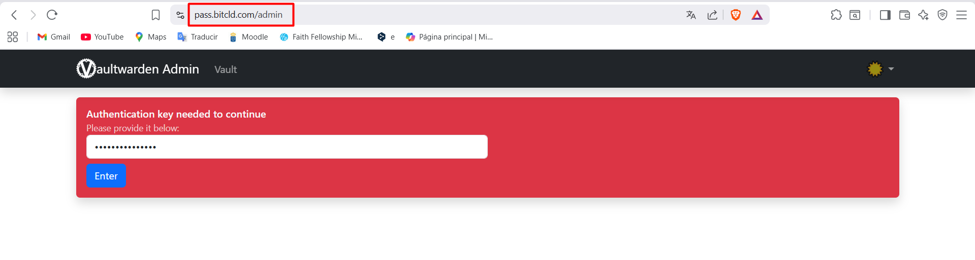 Panel de administración