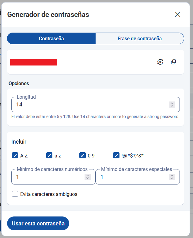 Creación cuenta Vaultwarden